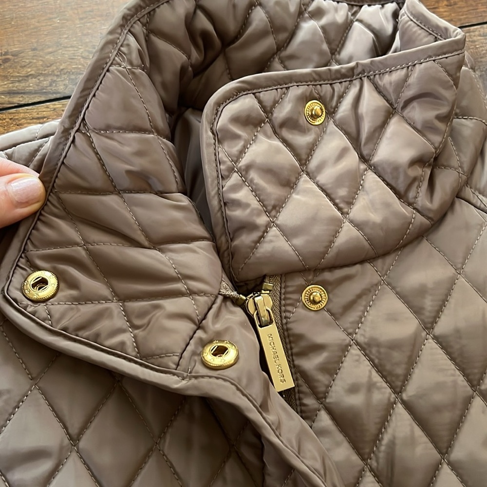 Michael Kors Quilted Tan Jacket - Picture 5 of 6